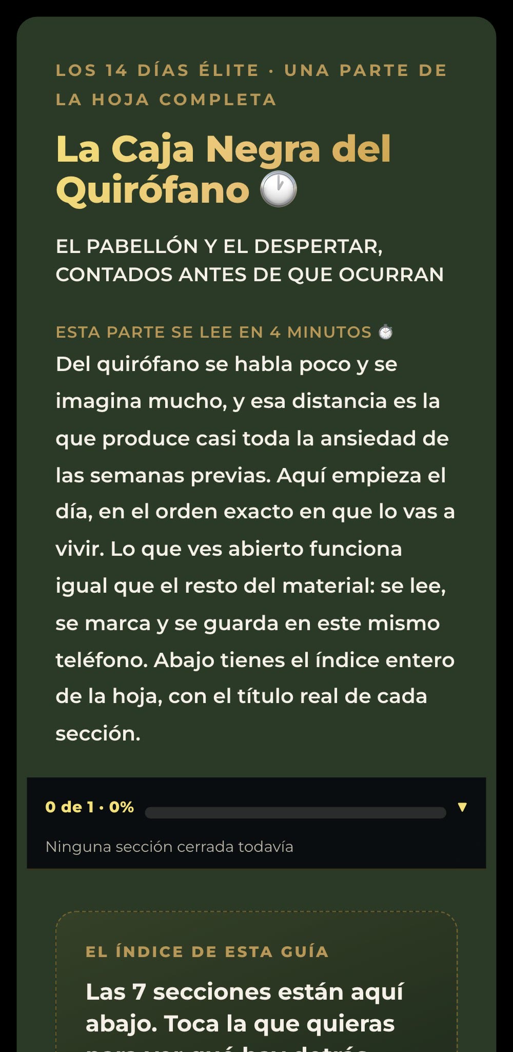 La Caja Negra del Quir&oacute;fano, primera parte